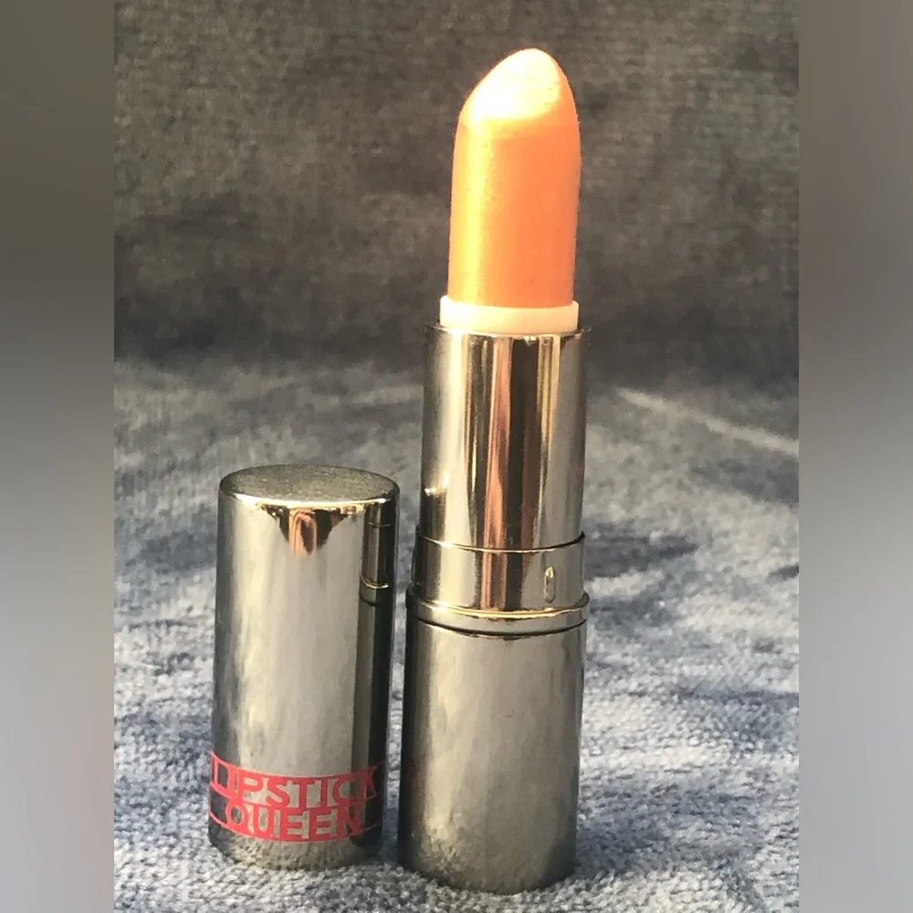 USED Lipstick Queen Nude Metal Lipstick Peach Gold Shimmer
